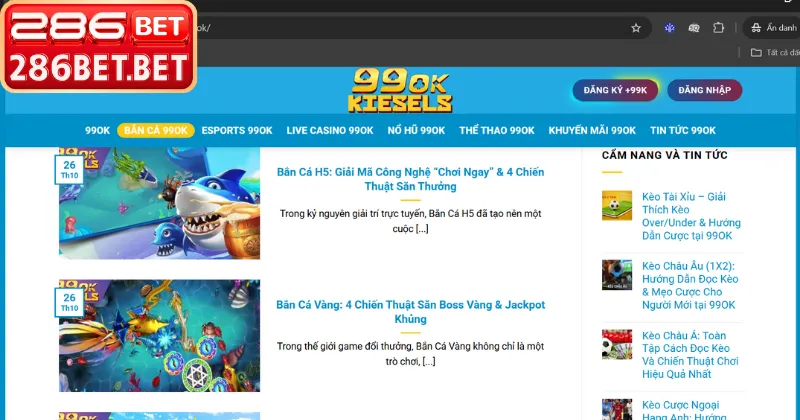 Đồ họa đại dương sống động của game 99ok